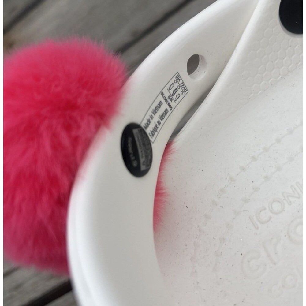 Crocs Classic Platform Clogs Women’s 9 White Heart Love Valentine Charms 206750 - Picture 10 of 13